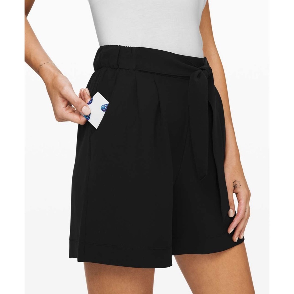 Lululemon - Black Noir High Waisted Shorts